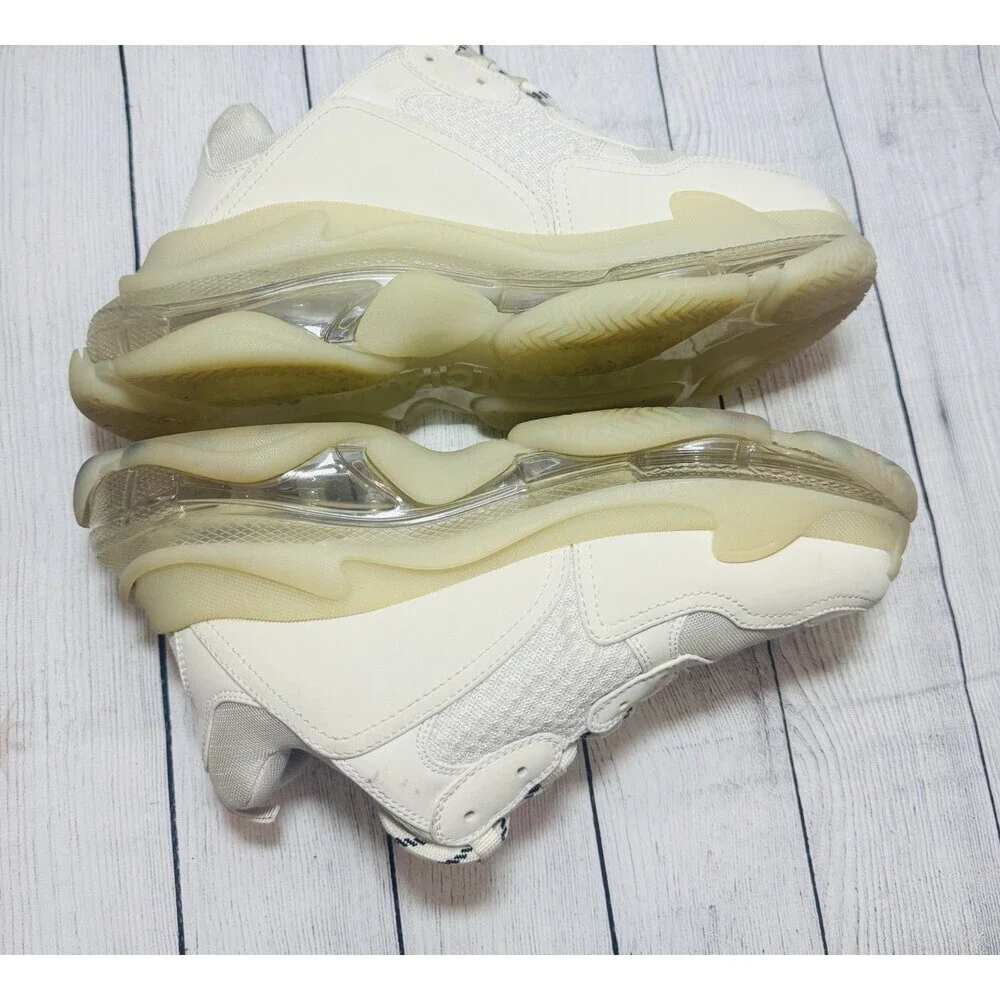 Balenciaga Triple S Men's Beige Rubber Sneakers Size EU 41 US 8 NO BOX